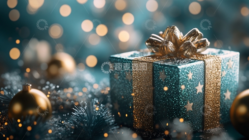 高清大图下载【趣麦麦图】圣诞新年气氛礼盒包装2