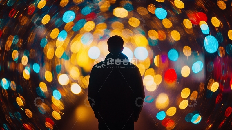 高清大图下载【趣麦麦图】光斑背影1