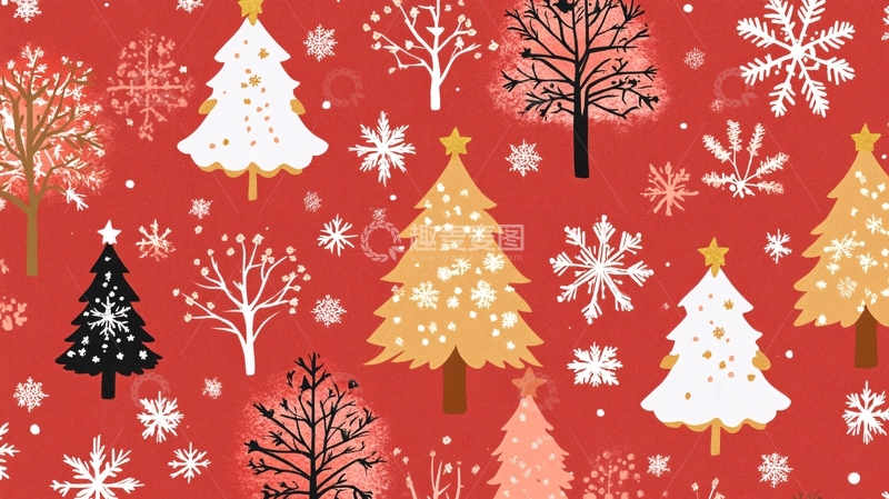 高清大图下载【趣麦麦图】圣诞雪花壁纸2