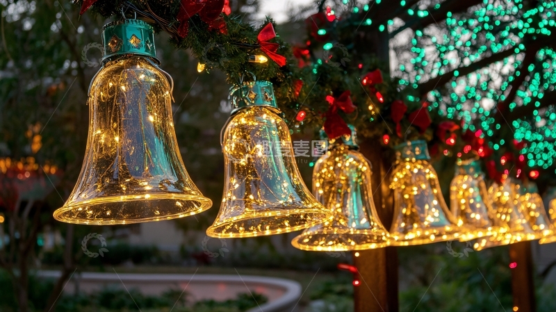 高清大图下载【趣麦麦图】户外圣诞灯饰装扮7