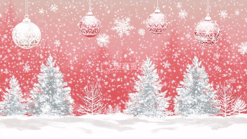 高清大图下载【趣麦麦图】圣诞节的雪景