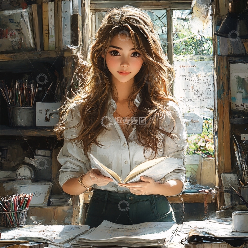 高清大图下载【趣麦麦图】写实人物绘画