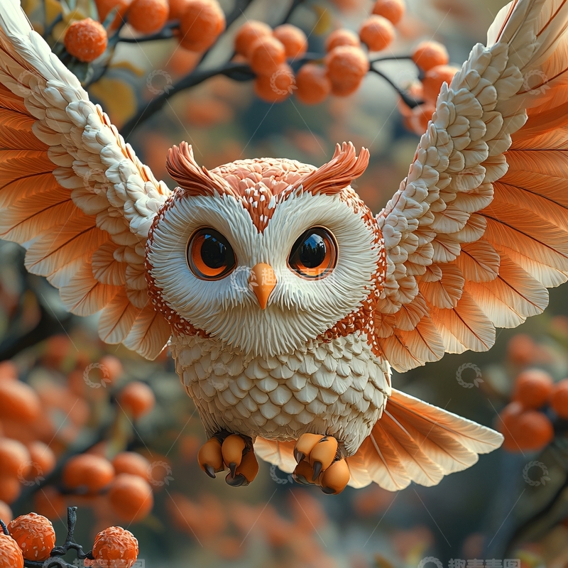 高清大图下载【趣麦麦图】猫头鹰临摹13