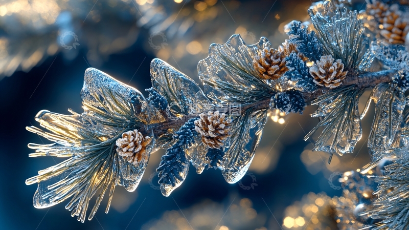 高清大图下载【趣麦麦图】唯美松树枝