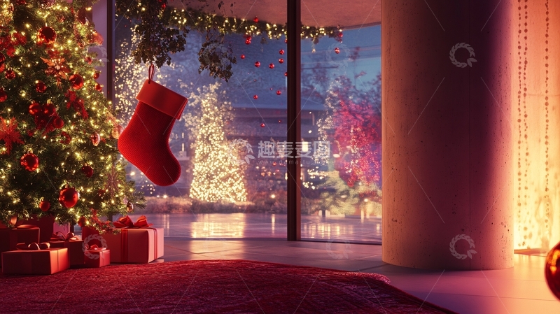 高清大图下载【趣麦麦图】圣诞中庭1