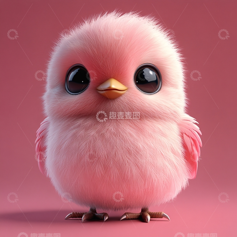 高清大图下载【趣麦麦图】呆萌卡通小鸟