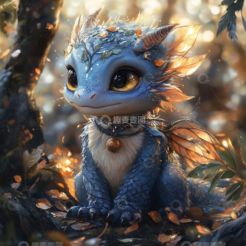 高清大图下载【趣麦麦图】龙宝宝森林梦境