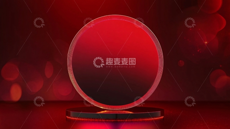 高清大图下载【趣麦麦图】红色圆形舞台3