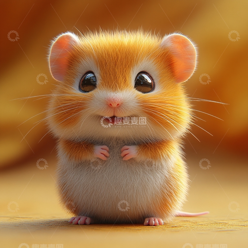 高清大图下载【趣麦麦图】小仓鼠哺乳插画设计