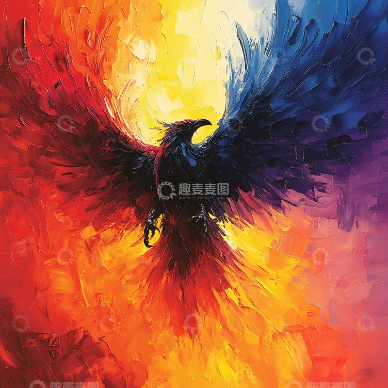 高清大图下载【趣麦麦图】雄鹰抽象画