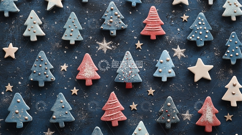 高清大图下载【趣麦麦图】纸艺圣诞树