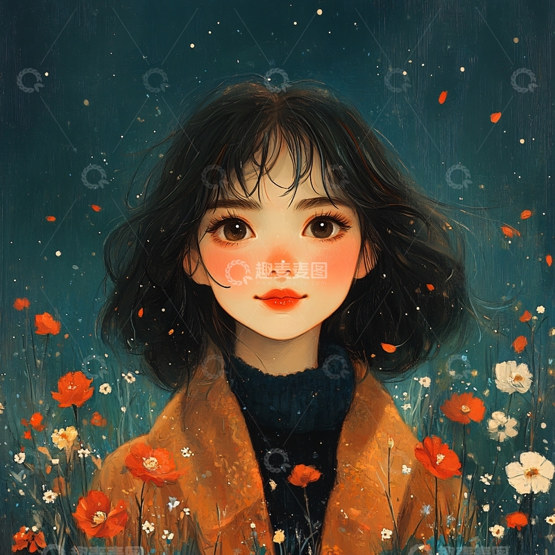 高清大图下载【趣麦麦图】小女孩儿插16