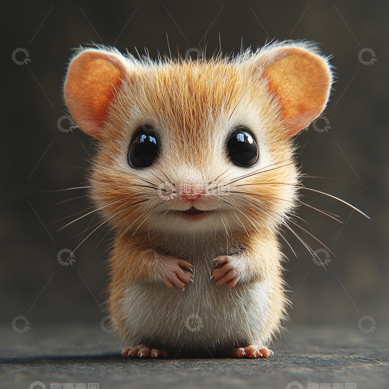 高清大图下载【趣麦麦图】小仓鼠耳朵特写