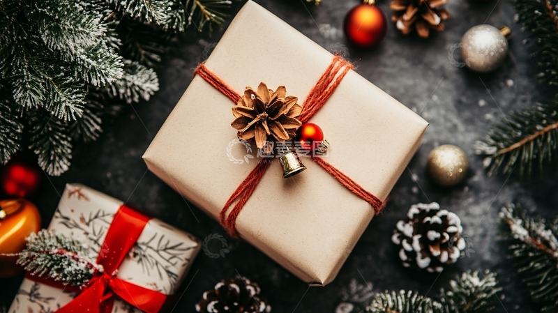 高清大图下载【趣麦麦图】深色礼盒