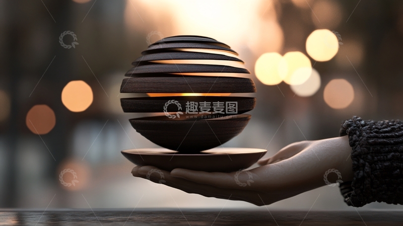 高清大图下载【趣麦麦图】圣诞球堆叠咖啡杯