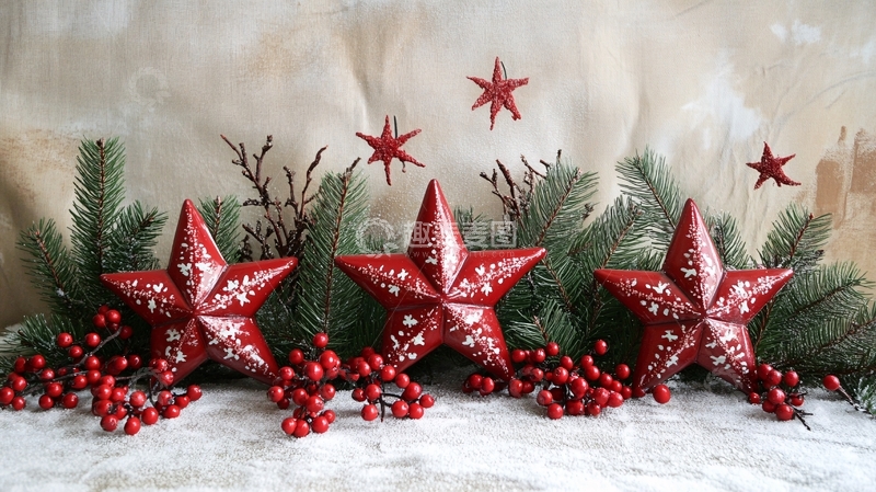圣诞装饰五角星2