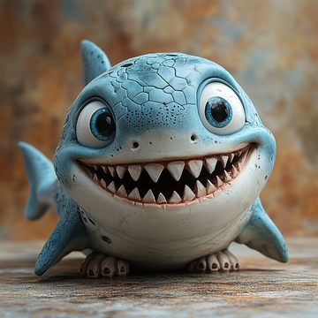 开心小鲨鱼厨师头像2