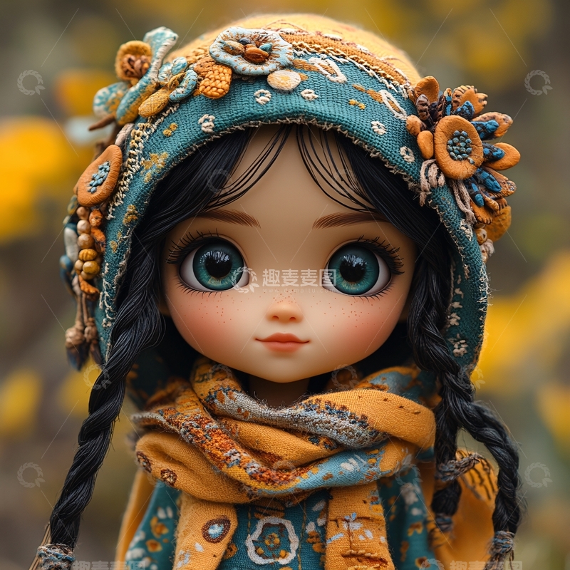 高清大图下载【趣麦麦图】版娃娃萌娃