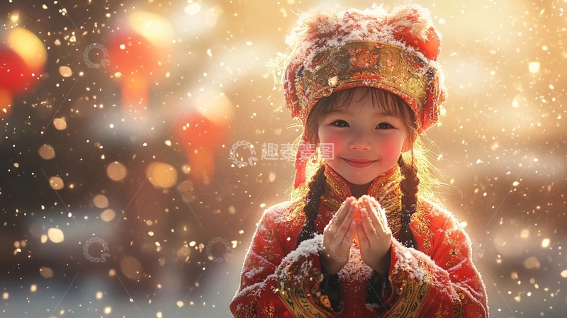 高清大图下载【趣麦麦图】冬日阳光儿童写真4