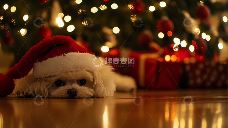 高清大图下载【趣麦麦图】圣诞节小羊壁纸4