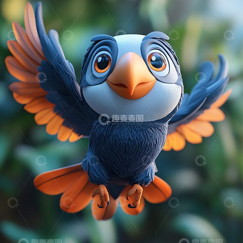原创卡通鹦鹉