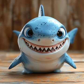 卡通鲨鱼立体画2