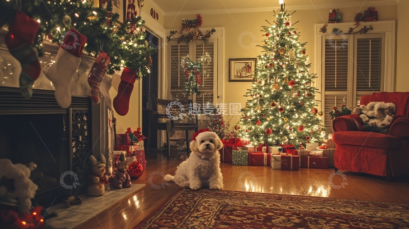 圣诞节室内圣诞树装饰2