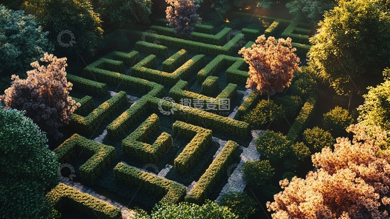 高清大图下载【趣麦麦图】树篱迷宫