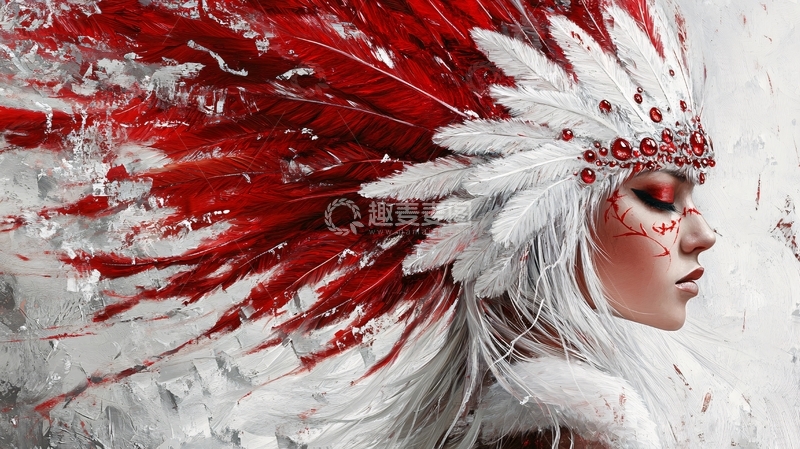 高清大图下载【趣麦麦图】印第安人酋长