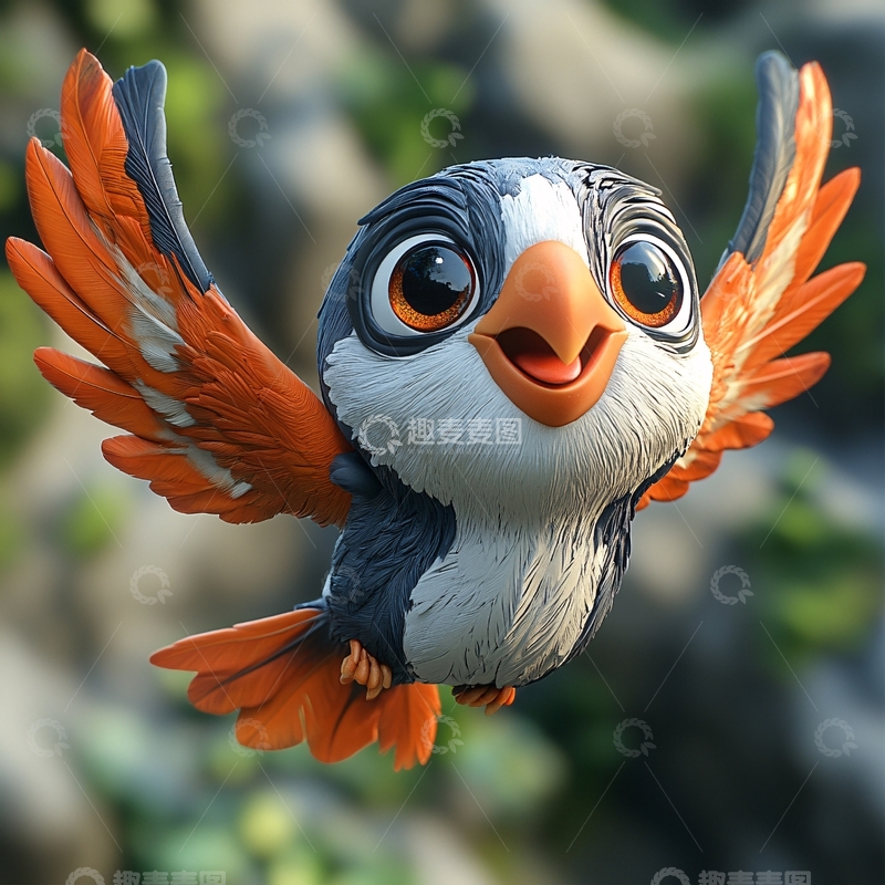 高清大图下载【趣麦麦图】原创卡通小鸟3