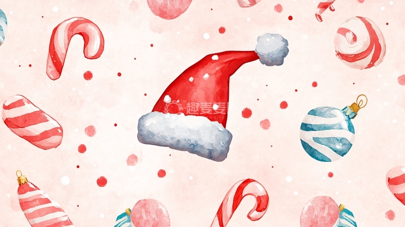 高清大图下载【趣麦麦图】圣诞帽素材
