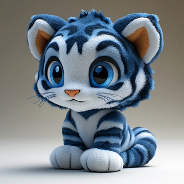 白虎潮玩动画模型