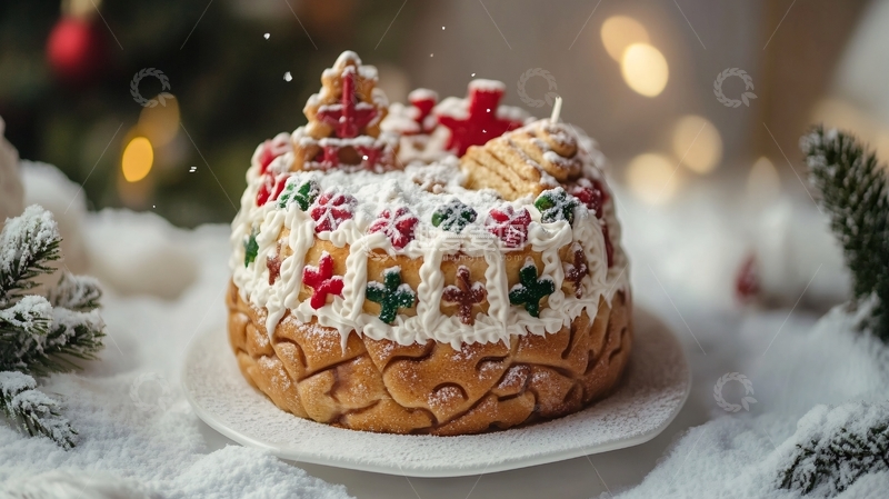 高清大图下载【趣麦麦图】南瓜雪屋蛋糕