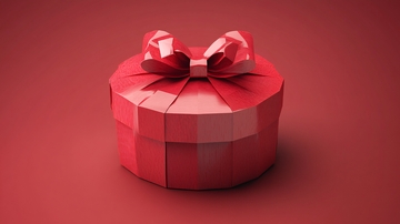 红色礼盒欢庆节