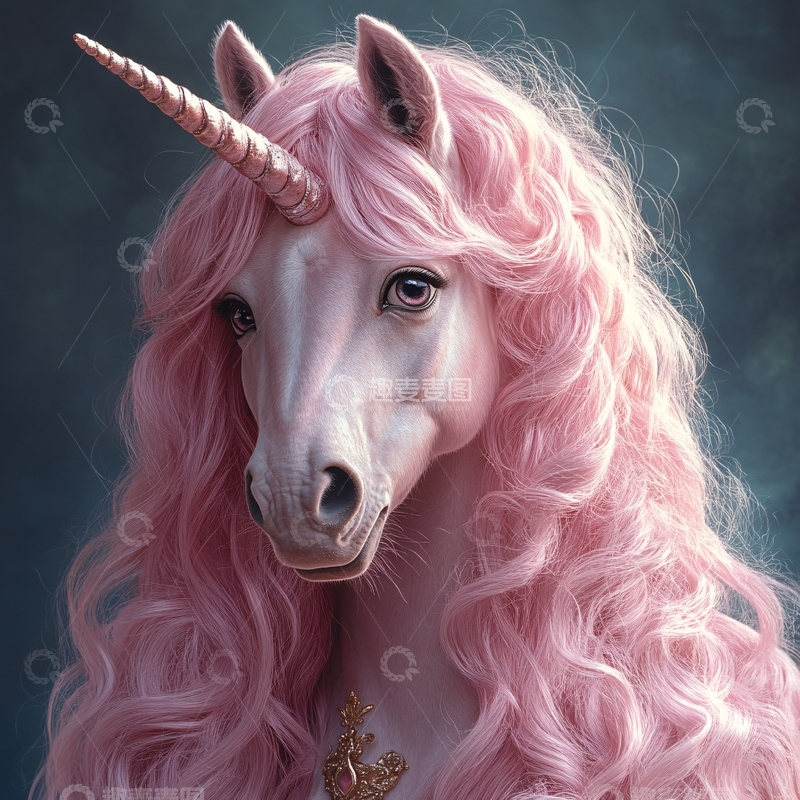 高清大图下载【趣麦麦图】原创独角兽形象1
