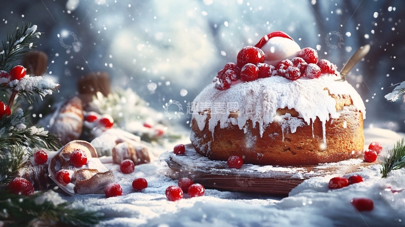 高清大图下载【趣麦麦图】冬季蛋糕1