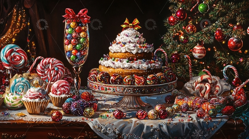 高清大图下载【趣麦麦图】圣诞甜品圣诞礼物