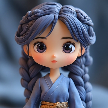 陶瓷麻花辫女孩1