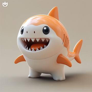 鲨鱼拟人卡通形象1