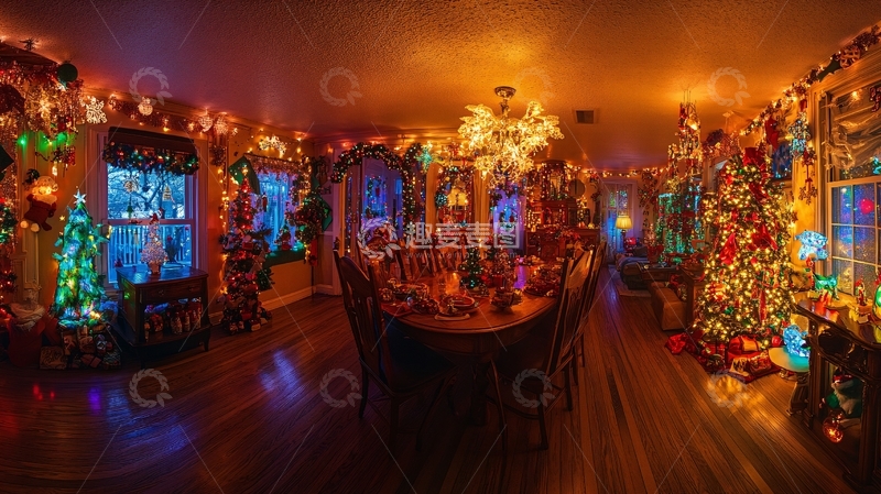 高清大图下载【趣麦麦图】圣诞餐厅布置7