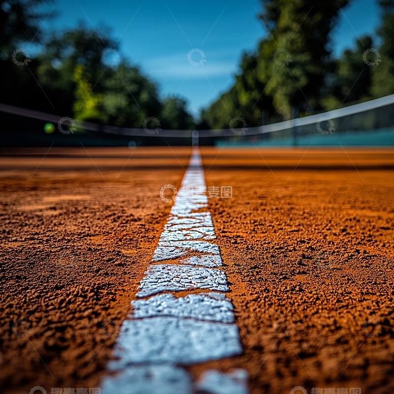 高清大图下载【趣麦麦图】泥土网球场