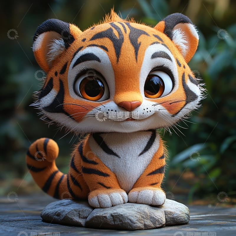 高清大图下载【趣麦麦图】卡通手办玩偶虎5