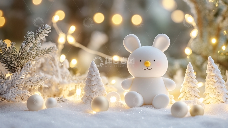 高清大图下载【趣麦麦图】新年小兔