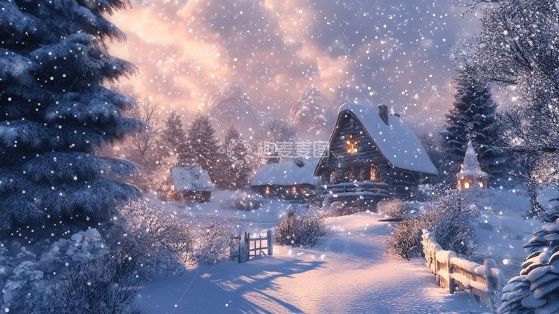 高清大图下载【趣麦麦图】高清唯美雪夜12