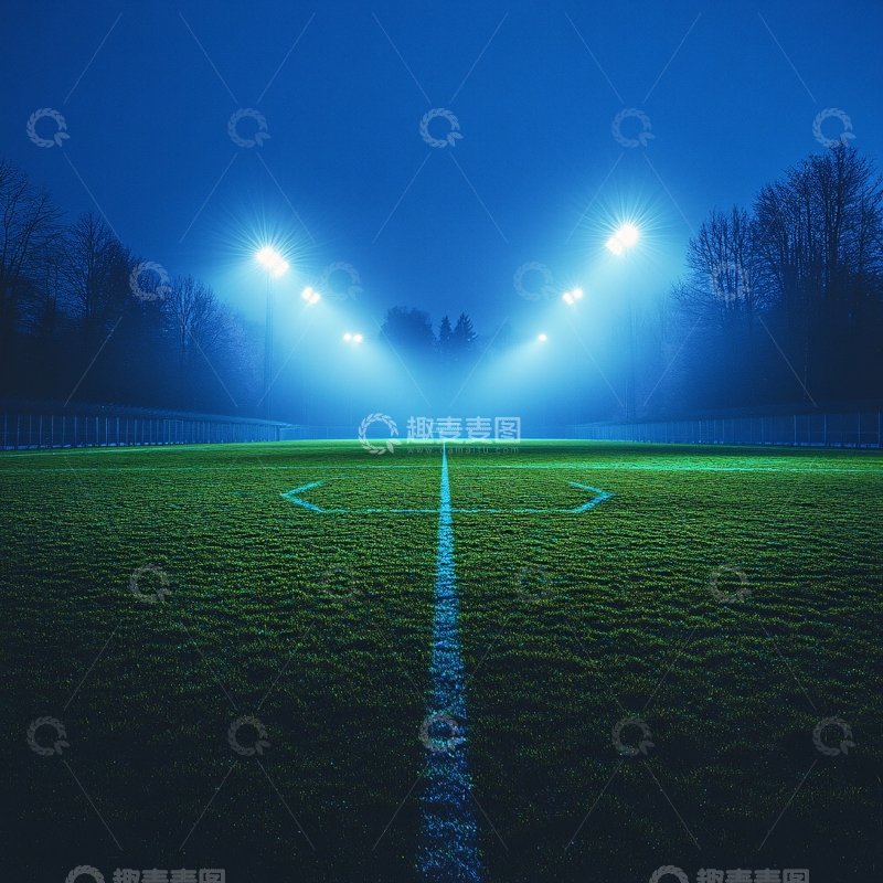 高清大图下载【趣麦麦图】球场雾色