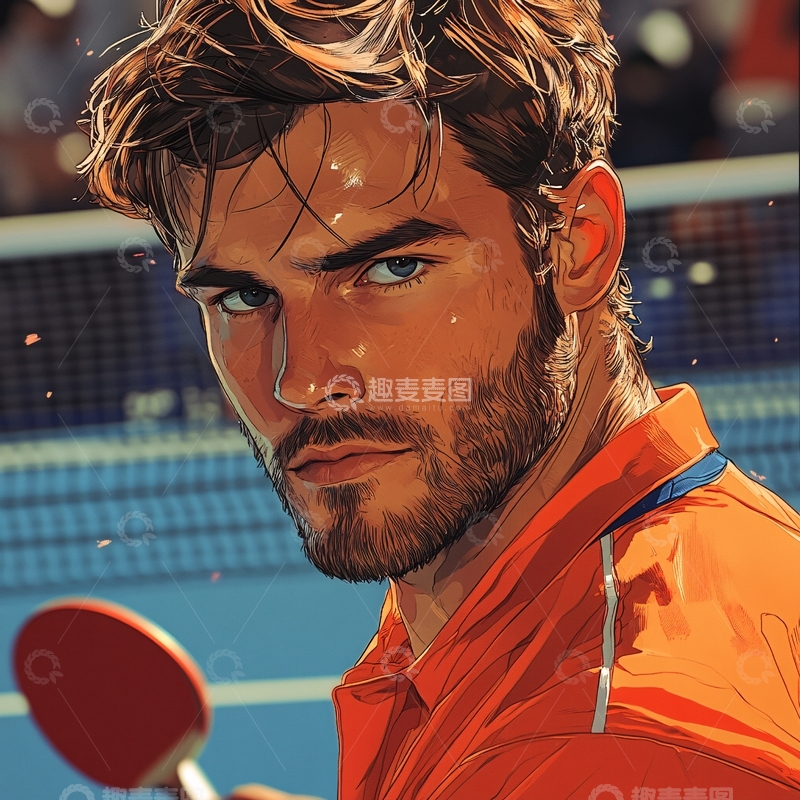 高清大图下载【趣麦麦图】个人原创插画运动员2