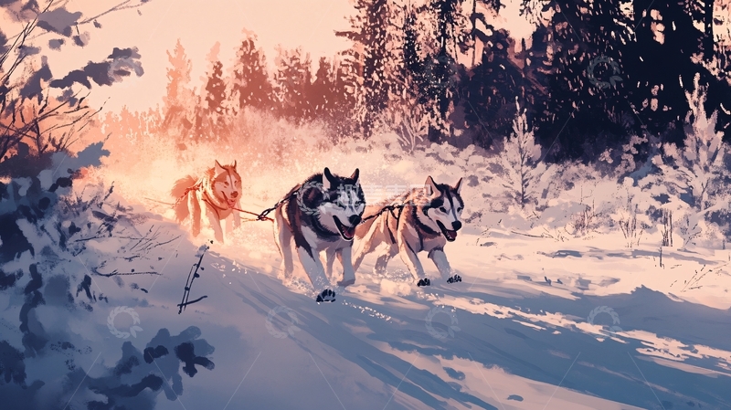 高清大图下载【趣麦麦图】狼包装插画