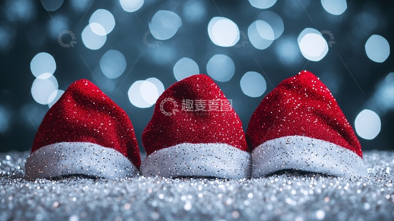 高清大图下载【趣麦麦图】红色的圣诞帽