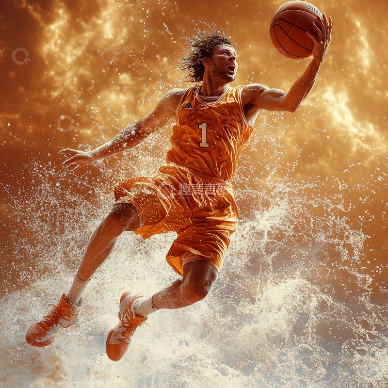 高清大图下载【趣麦麦图】灌篮动作篮球竞技比赛