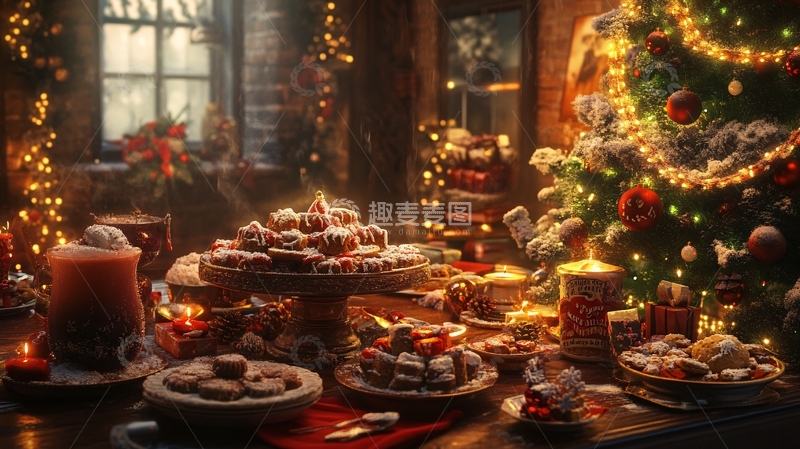 高清大图下载【趣麦麦图】圣诞厨窗摄7